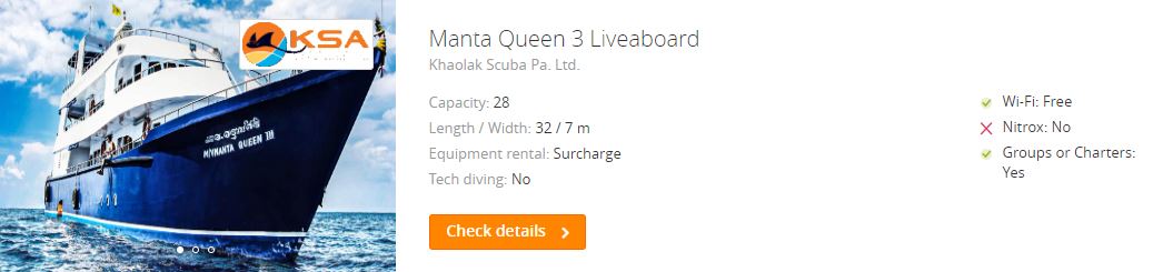Scuba Diving on board of Manta Queen 3