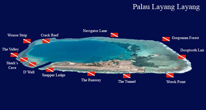 Discover the Dives sites around Palau Layang Layang